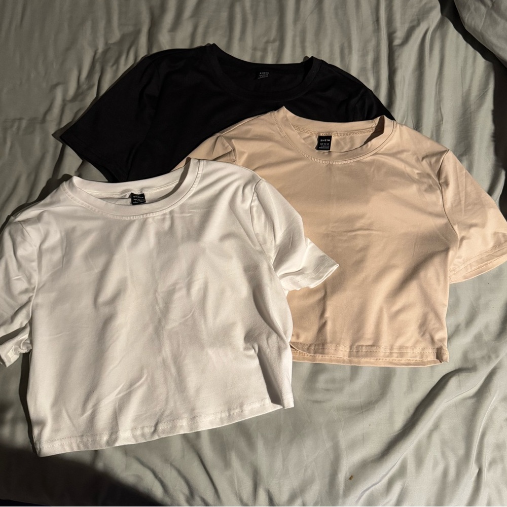 SHEIN 3 pack crop tops